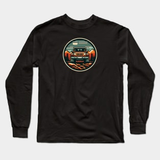 Jeep Wrangler JK Orange in Mountains Long Sleeve T-Shirt